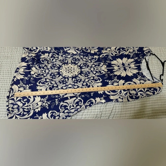 Lily by Firmiana Blue White Plus Size Dress Sz 2XL - Picture 8 of 8